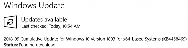 Windows Update - Pending download
